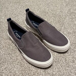 Sperry Women’s Gray Canvas Slip-Ons